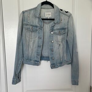 Distressed Light Blue Denim Jacket